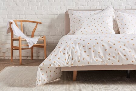 Golden Hearts Percale