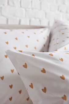 Golden Hearts Percale