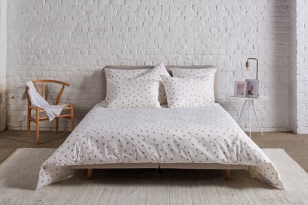 Golden Hearts Percale