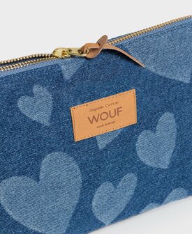 Wouf Cuore denim pouch