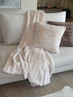 Plaid Oslo beige double face