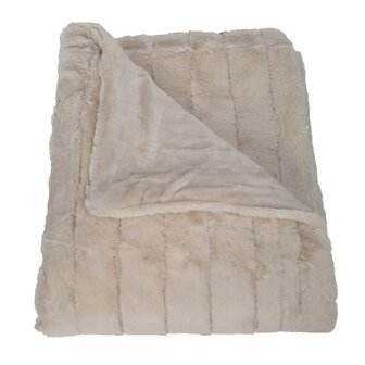 Plaid Oslo beige double face
