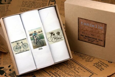 Giftbox Vintage Cycling herenzakdoeken