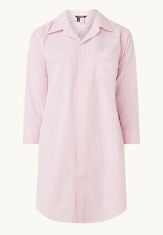 Nachthemd roze gestreept Lauren Ralph Lauren 