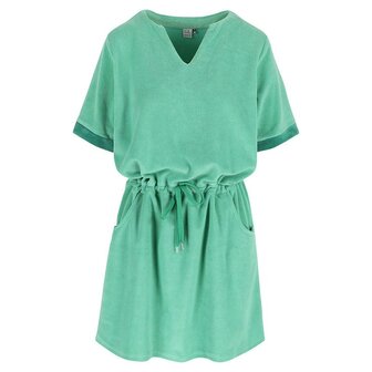GL-Amour korte jurk met trekkoord groen
