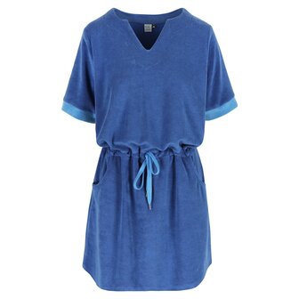 GL-Amour korte jurk met trekkoord kobaltblauw