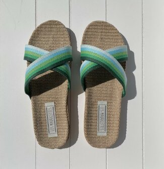 Slippers Seraphine groen Les Mauricettes