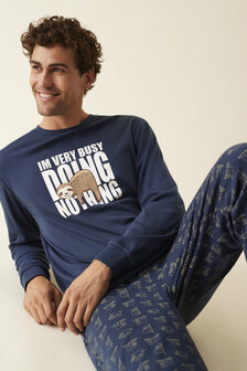 Pyjama heren blauw Nothing Promise