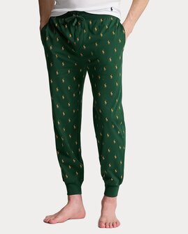 Groene jersey pyjamabroek met Pony