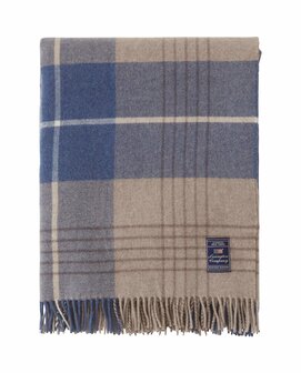 Blauw geruite wollen plaid Lexington