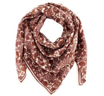 Gabrielle foulard voille Arabesque bordeaux