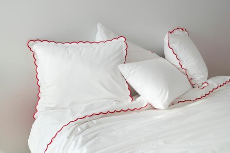 scallop rood percale