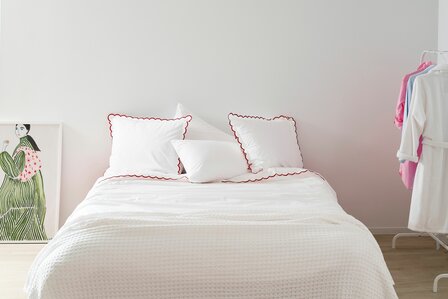 scallop rood percale