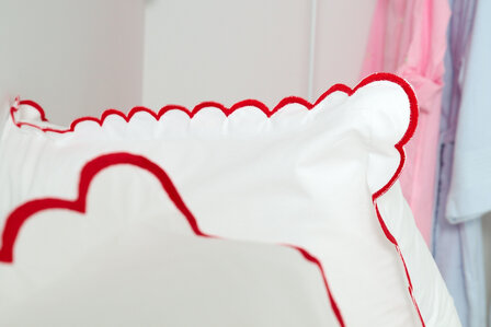 scallop rood percale