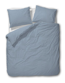 Percale Stonewashed lichtblauw