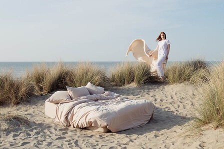 Stonewashed percale Mokka