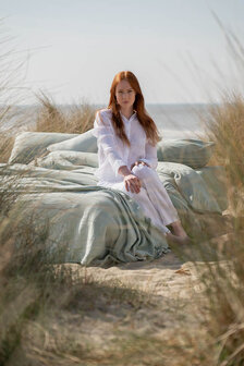 Stonewashed percale Aqua