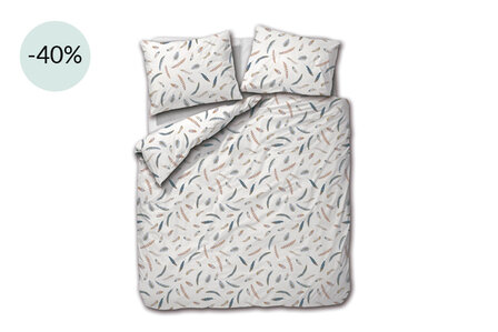 Feather blauw satin promo