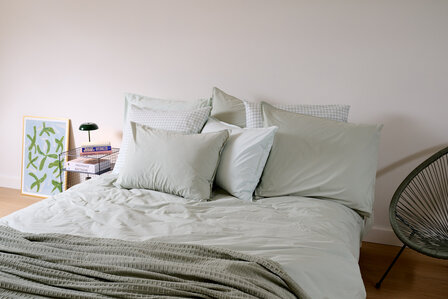 Stonewashed percale Aqua