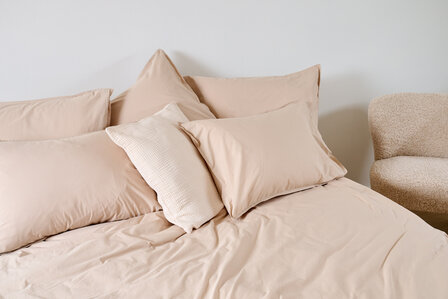 Stonewashed percale Mokka