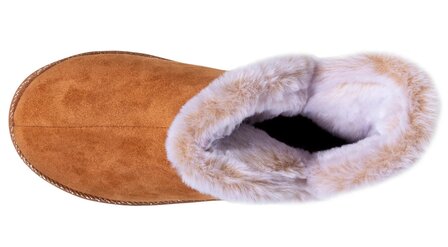 Laarsjes suede camel Isotoner