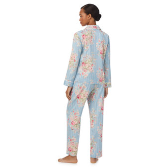 Pyjama blauw gebloemd Lauren Ralph Lauren