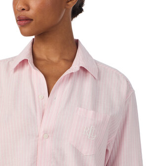 Nachthemd rose gestreept Lauren Ralph Lauren