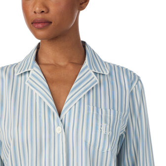 Nachthemd blauw gestreept Lauren Ralph Lauren