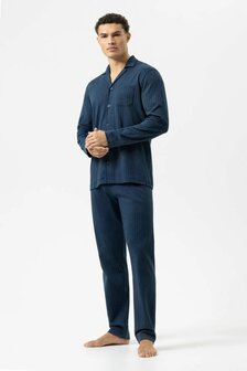 Pyjama winterflanel jachtblauw Mey