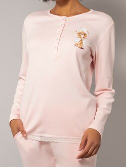 Pyjama Logo Beertje roze Verdissima