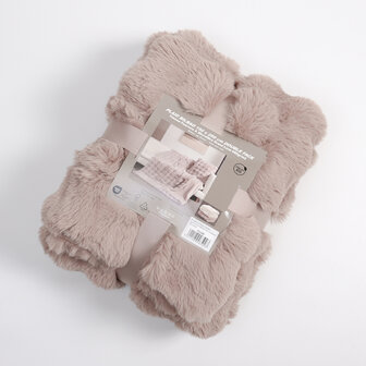 Plaid Bilbao poudre double face