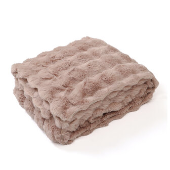 Plaid Bilbao poudre double face