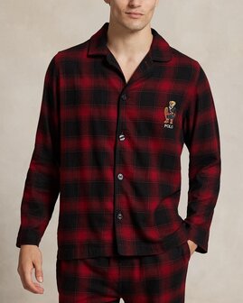 Geruite flanellen pyjama Polo Bear