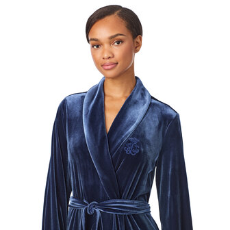Fluwelen kamerjas Lauren Ralph Lauren navy