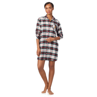 Nachtkleed brushed twill creme pld Lauren Ralph Lauren