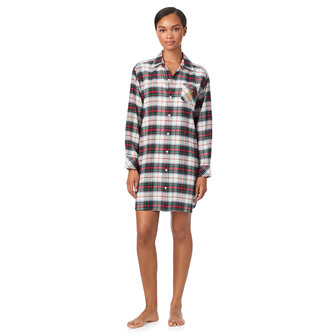 Nachtkleed brushed twill creme pld Lauren Ralph Lauren
