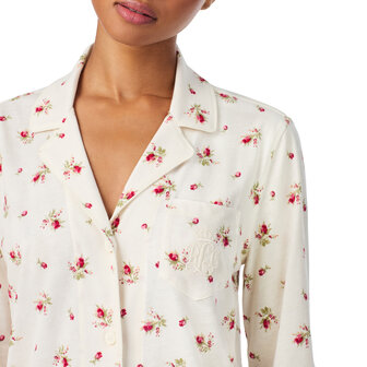 Pyjamaset jersey floral creme Lauren Ralph Lauren