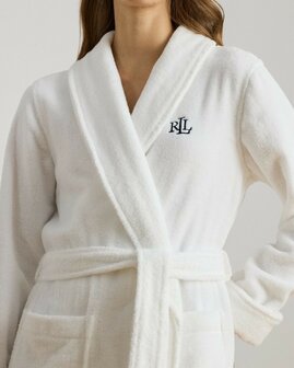 Badjas wit Logo Lauren Ralph Lauren