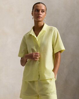 Seersucker slaapset Ralph Lauren geel