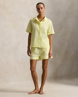 Seersucker slaapset Ralph Lauren geel