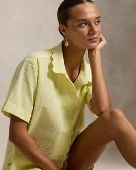 Seersucker slaapset Ralph Lauren geel