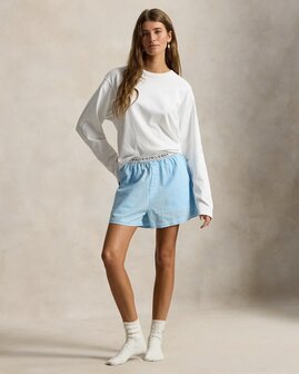 Katoenen seersucker boxershort blauw