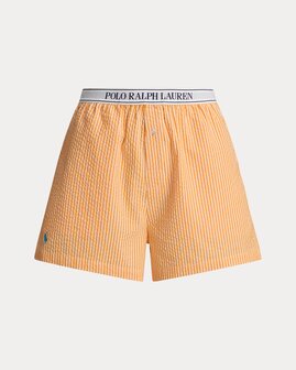 Katoenen seersucker boxershort orange