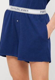 Blauwe club pyjamashort Ralph Lauren 