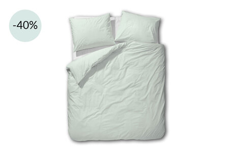 Percale Stonewashed lichtgroen verpakt