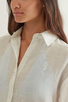 Boyfriend shirt polo Ralph Lauren linnen/katoen mix.