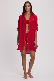 Boyfriend shirt polo Ralph Lauren linnen/katoen mix.