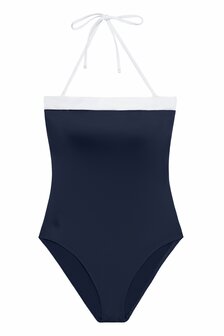 Modern Bandeau badpak Lauren Ralph Lauren Blauw