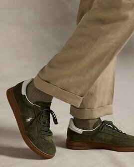 Bedford su&egrave;de sneaker Armadillo/Deckwash white