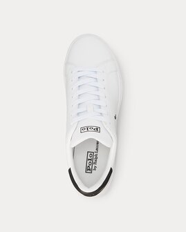 Heritage Court leren sneaker Ralph Lauren White
